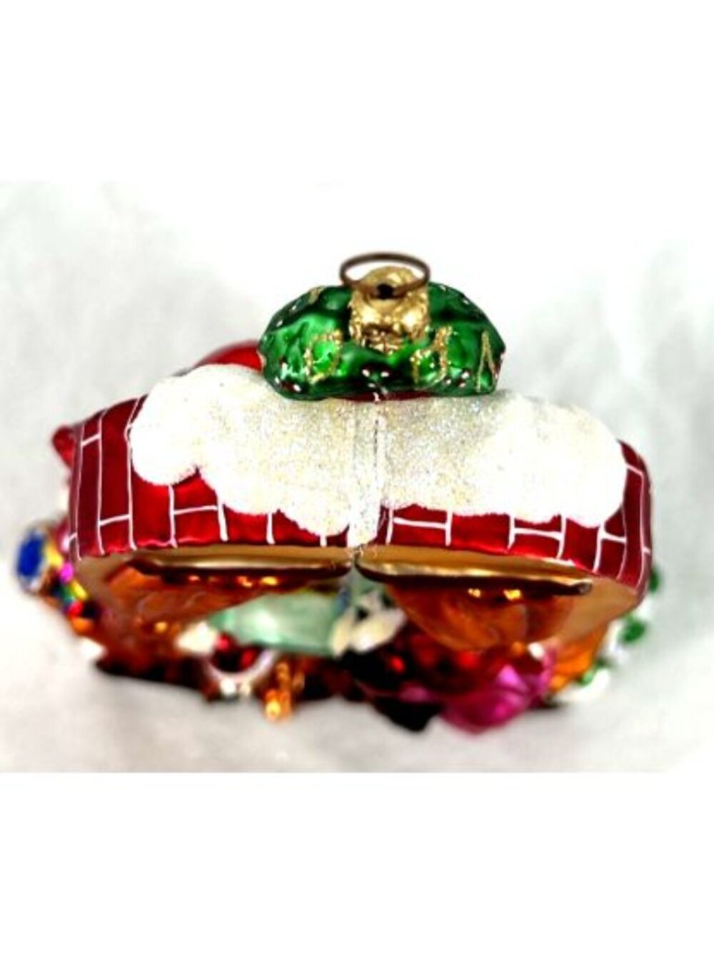 Radko Claus Encounters Blown Glass Ornament 2 Sided 2003 6" Tall - Picture 8 of 8